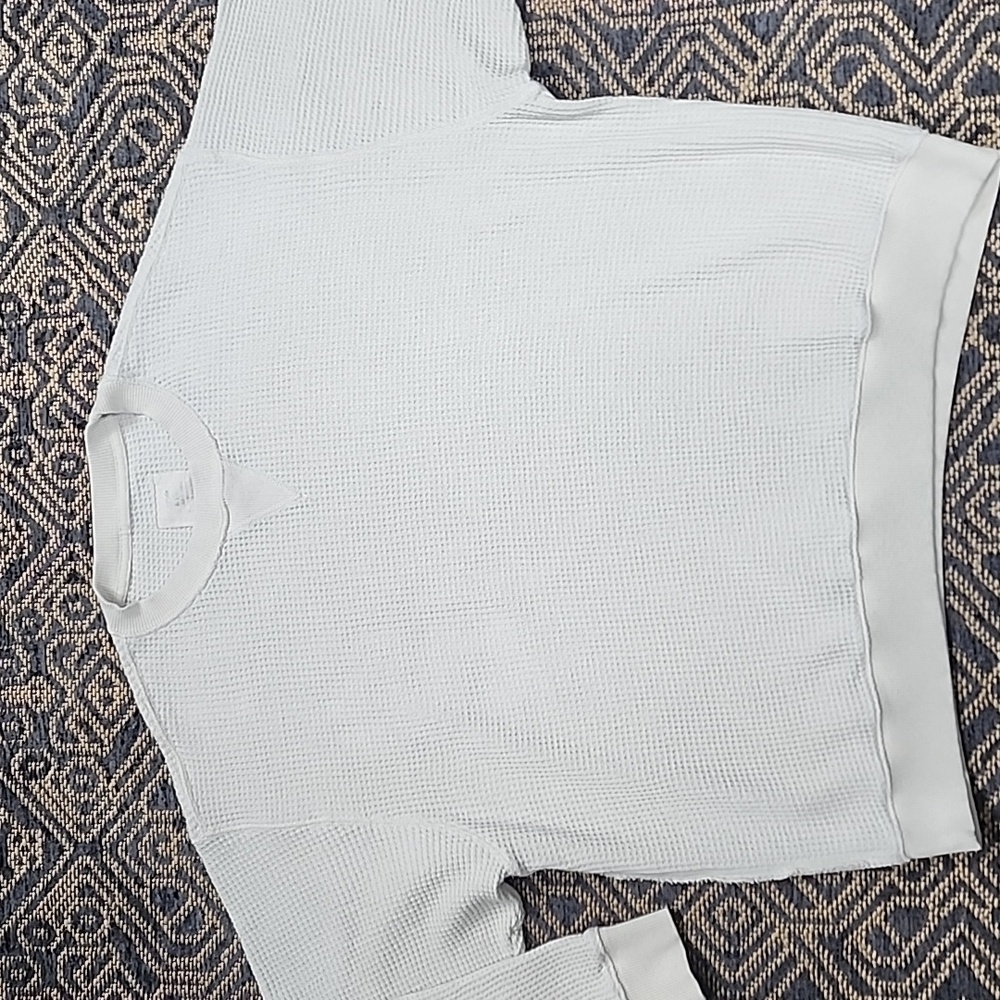 Aerie Oversized Long Sleeve Waffle Knit Top